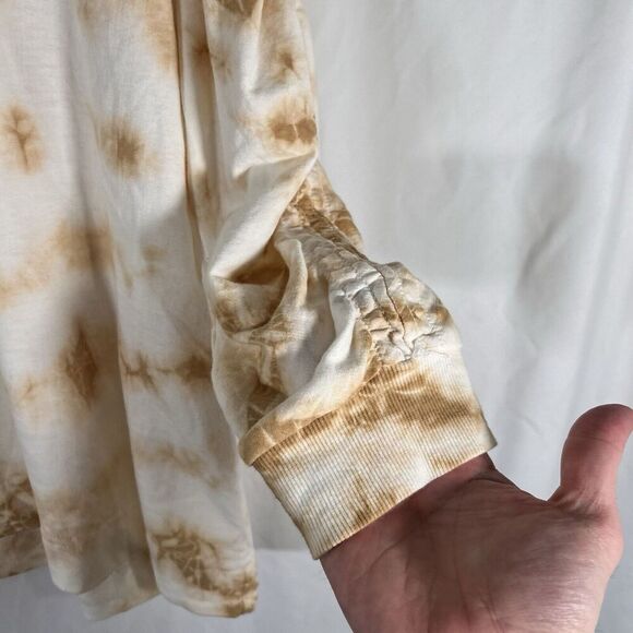 Jane Delancey Sweater Women's Large White Yellow Crew Neck Long Sleeve Pullover - Picture 3 of 7